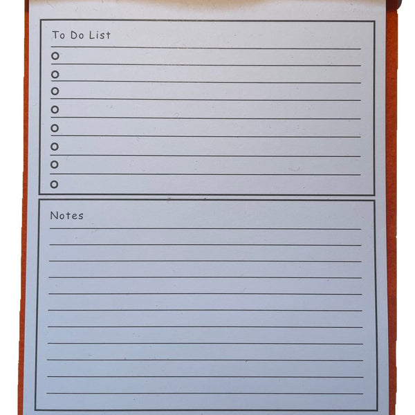 A5 Bright Orange Felt Refillable desk notepad - with lined paper tear off insert