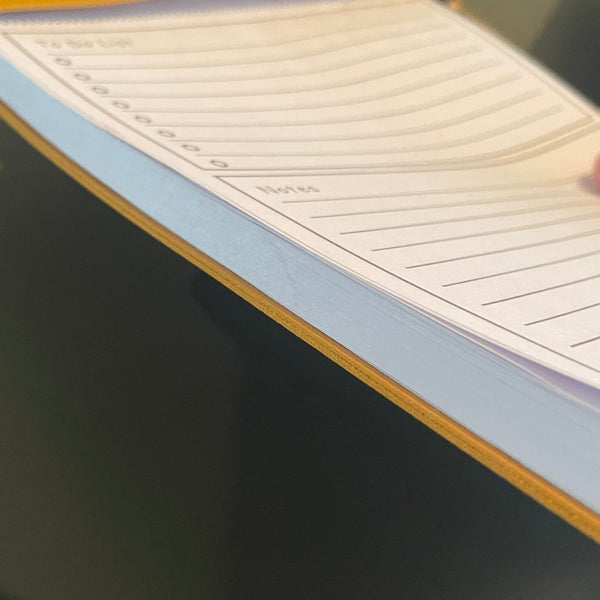 A5 Mint green Faux Leather Refillable desk notepad - with lined paper tear off insert