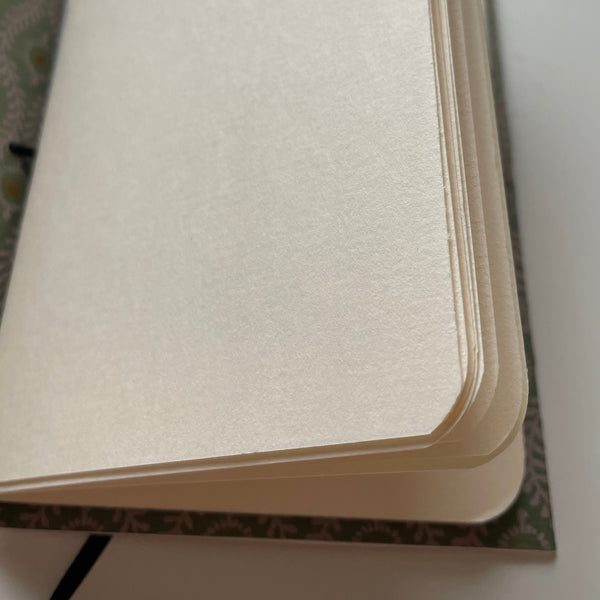 A6 Brown Faux Leather Refillable Journal Notebook - with quality vellum plain pages inserts.