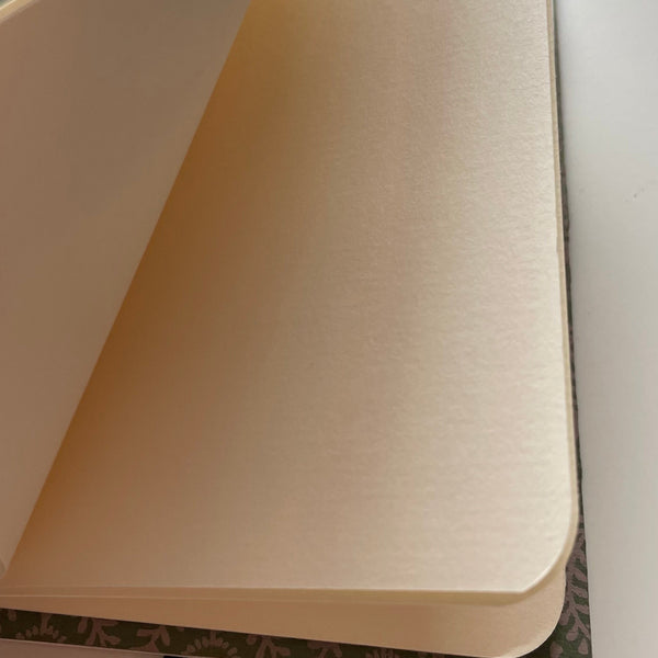 A6 Brown Faux Leather Refillable Journal Notebook - with quality vellum plain pages inserts.