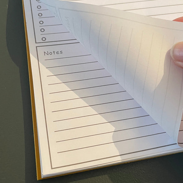 A5 Bright Pink Felt Refillable desk notepad - with lined paper tear off insert