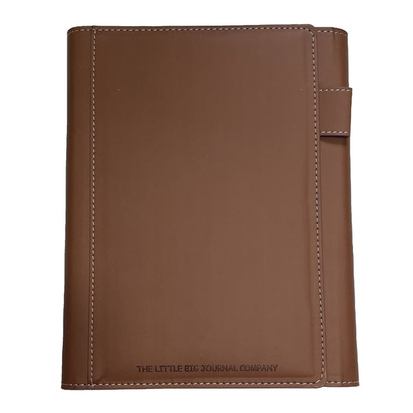 Gift box containing a refillable A5 journal notebook and a matching tear off desk notepad