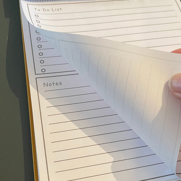 A5 Felt Refillable desk notepad - Bright green with lined paper tear off insert