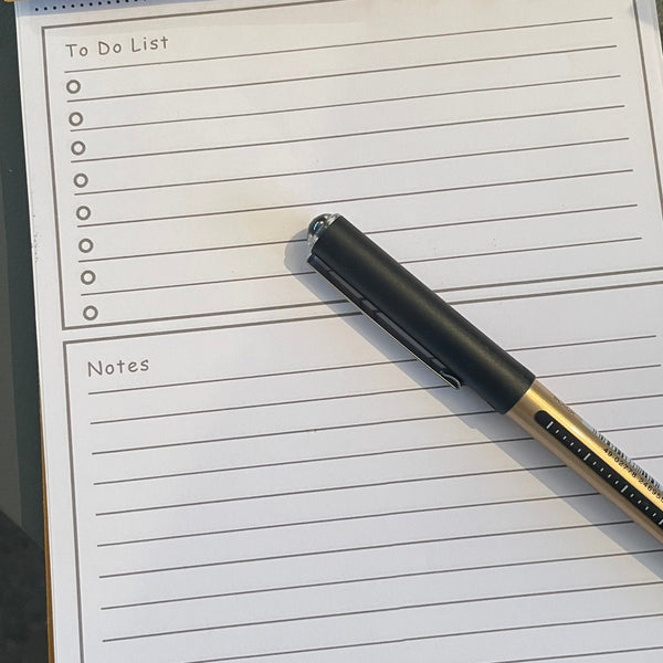 A5 Bright Yellow Felt Refillable desk notepad - with lined paper tear off insert