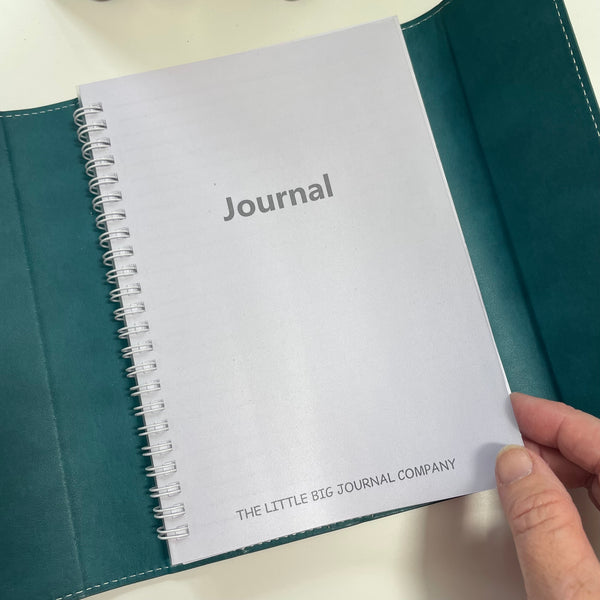 Magnetic Clasp A5 Refillable Faux Leather Journal Notebook Denim Blue - Autumn Collection