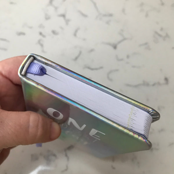 One thought a day mini journal with printed months and space for date