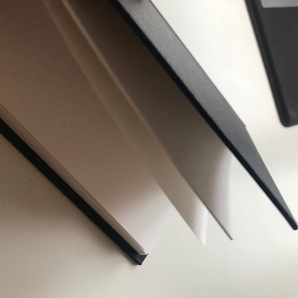 A6 hardback sketchbook - Graphite Grey Lettering - The Little Big Journal Company