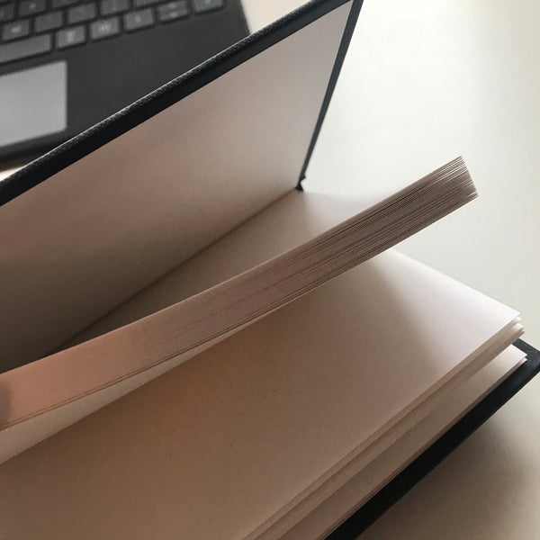 A6 hardback sketchbook - Graphite Grey Lettering - The Little Big Journal Company