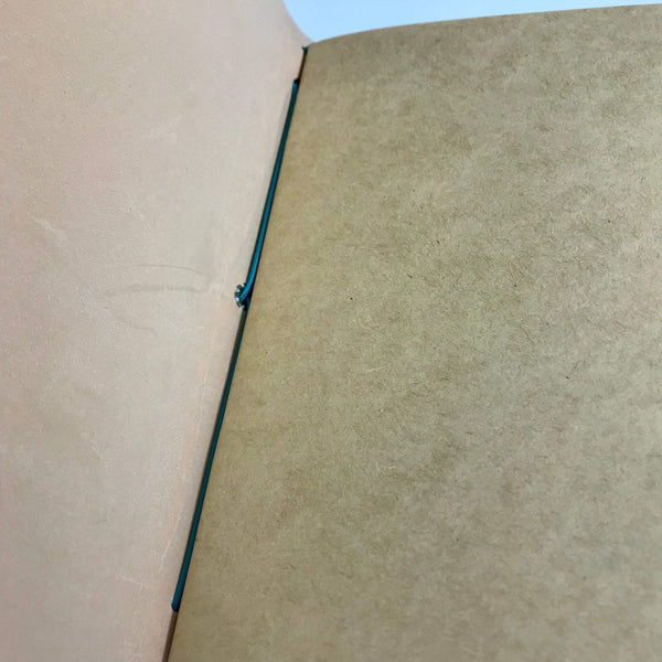 Blank Refillable Journal -Teal Blue with plain pages inserts - The Little Big Journal Company