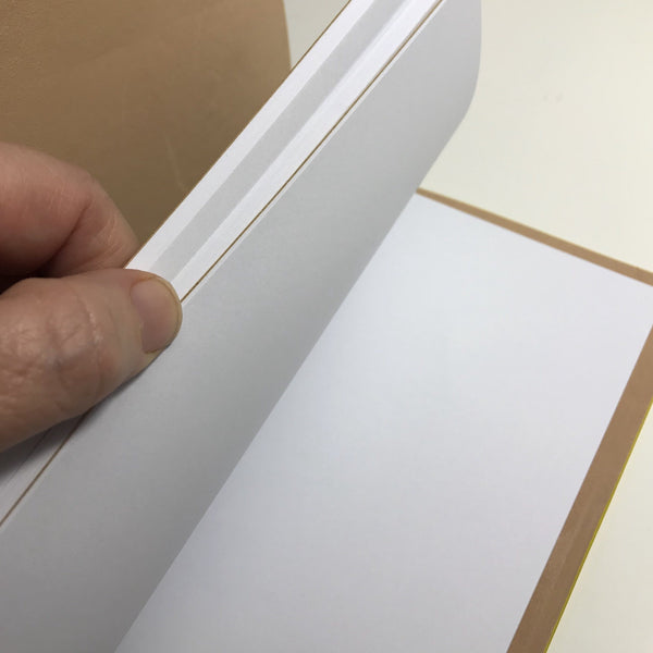 Blank Refillable Journal -Bright Yellow with plain pages inserts - The Little Big Journal Company