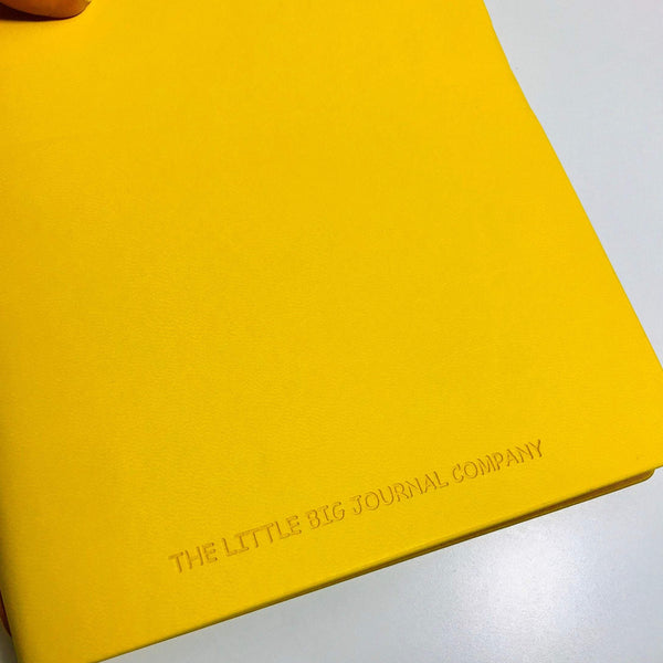 Blank Refillable Journal -Bright Yellow with plain pages inserts - The Little Big Journal Company