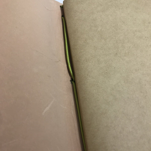 Blank Refillable Journal -Green with plain pages inserts. - The Little Big Journal Company