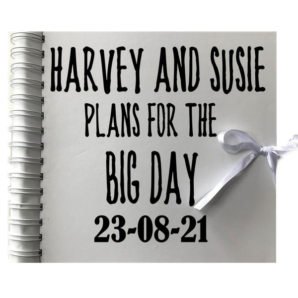 White Cover Marker Pen Font, Personalised Sketch Book with Cartridge Paper. Creative Notebook for all occasions