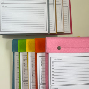 Desk Notepad Collection - A5 size to do list and notes with tear off pages