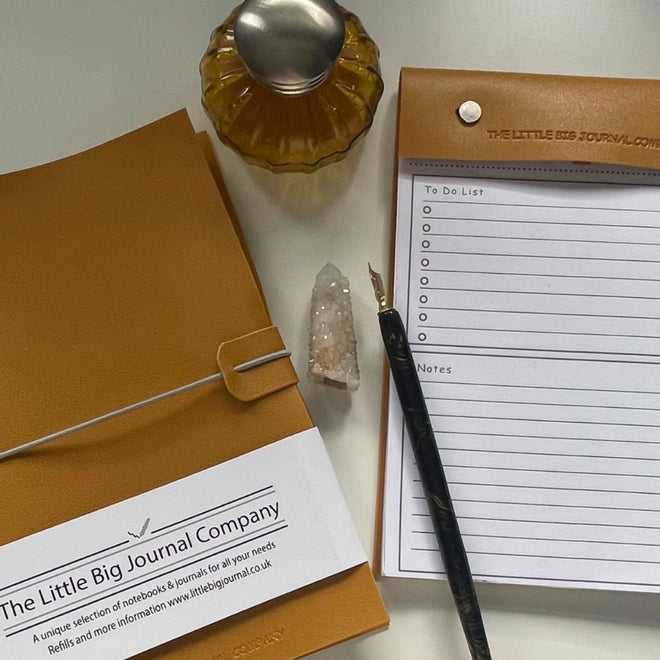 Faux Leather Refillable Journals and Desk Notepads
