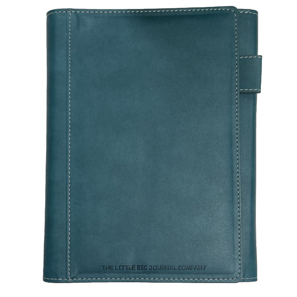 Magnetic Clasp A5 Refillable Faux Leather Journal Notebook Denim Blue - Autumn Collection