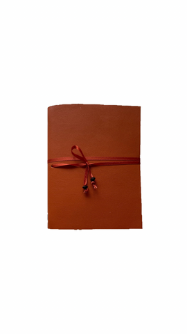 Tan Faux Leather A6 Refillable Journal Notebook - Tan with quality vellum plain pages inserts.