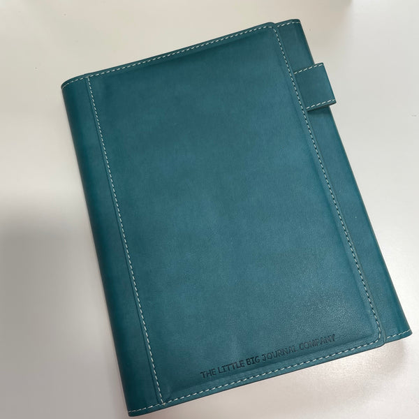 Magnetic Clasp A5 Refillable Faux Leather Journal Notebook Denim Blue - Autumn Collection