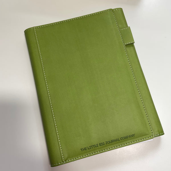 Magnetic Clasp A5 Refillable Faux Leather Journal Notebook Moss Green - Autumn Collection