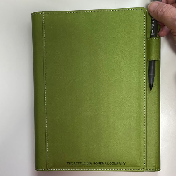 Magnetic Clasp A5 Refillable Faux Leather Journal Notebook Moss Green - Autumn Collection