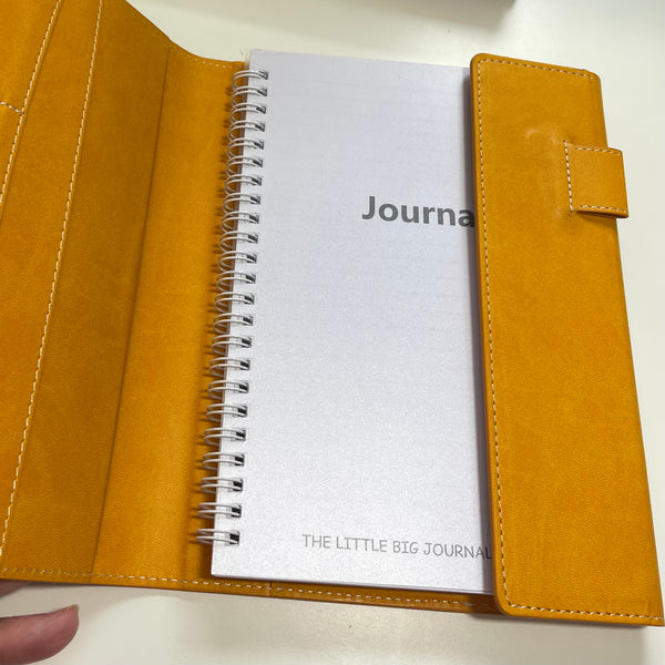 Magnetic Clasp A5 Refillable Faux Leather Journal Notebook Ochre Yellow - Autumn Collection