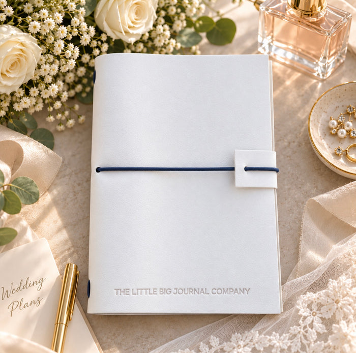 Soft Faux Leather Journal - White
