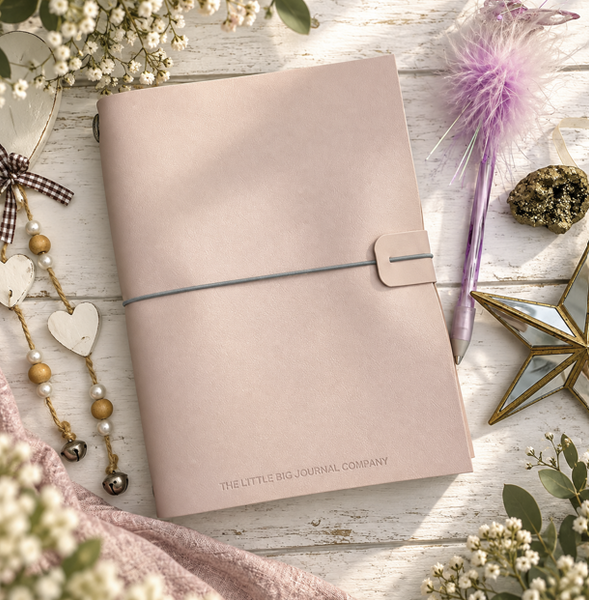 Soft Faux Leather Journal - Soft Pink