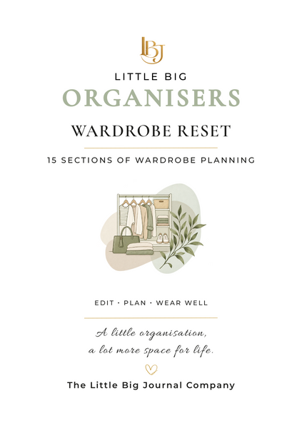 Wardrobe Reset: 15 Sections of Wardrobe Planning A5 Organiser Insert for the Little Big Journal