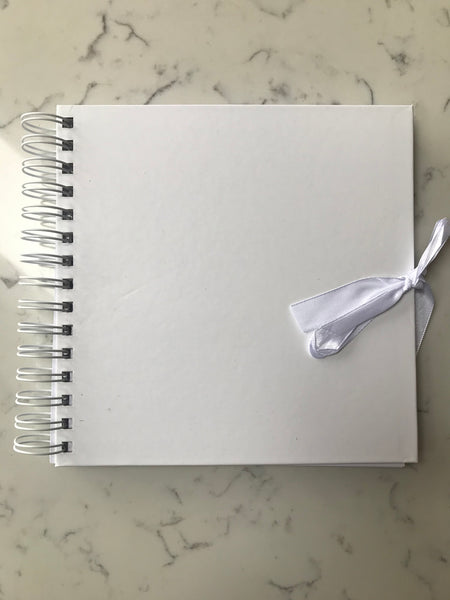 White Cover Marker Pen Font, Personalised Sketch Book with Cartridge Paper. Creative Notebook for all occasions