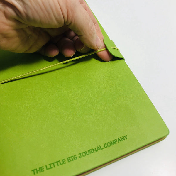 Blank Refillable Journal -Green with plain pages inserts. - The Little Big Journal Company