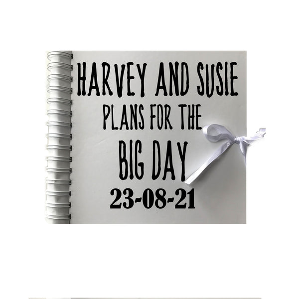 White Cover Marker Pen Font, Personalised Sketch Book with Cartridge Paper. Creative Notebook for all occasions